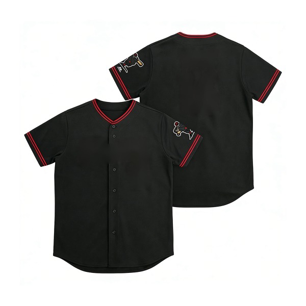 Baseball Jerseys in Onyx Scarlet