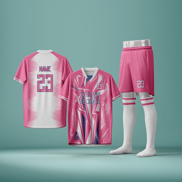 Raglan Football Kit in Pink Razor