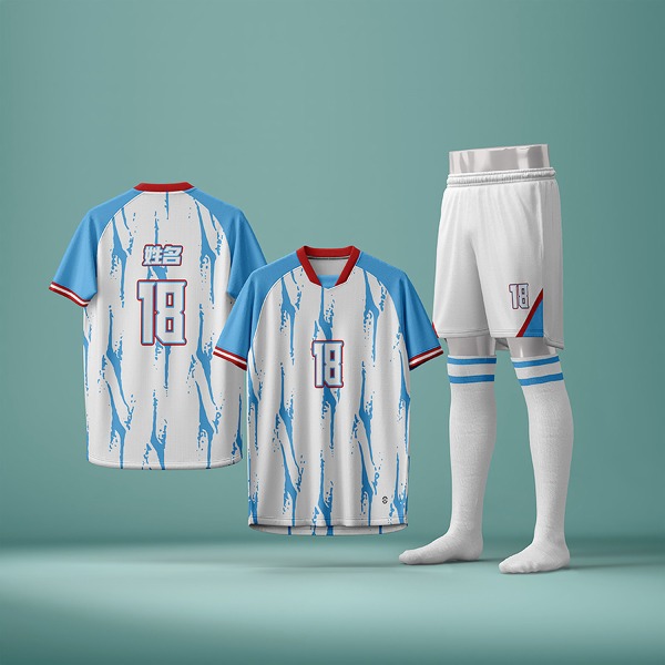 Raglan Football Kit in Azure Flash