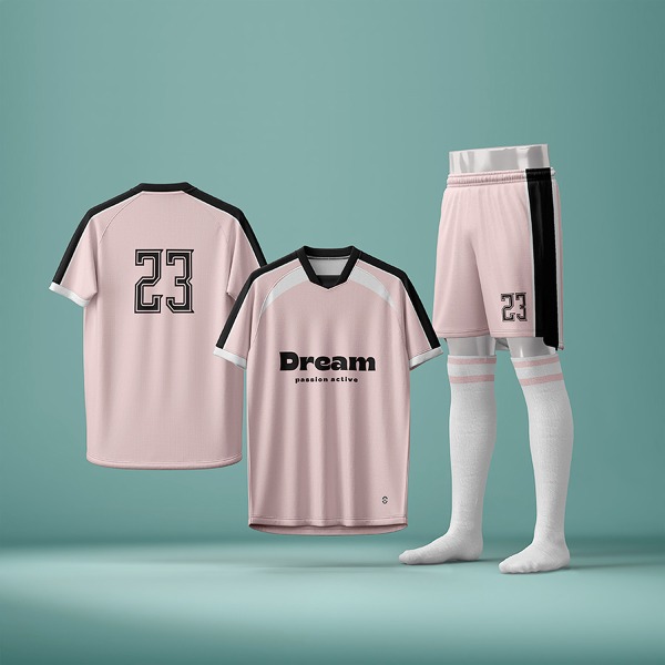 Raglan Football Kit in Blush Wash