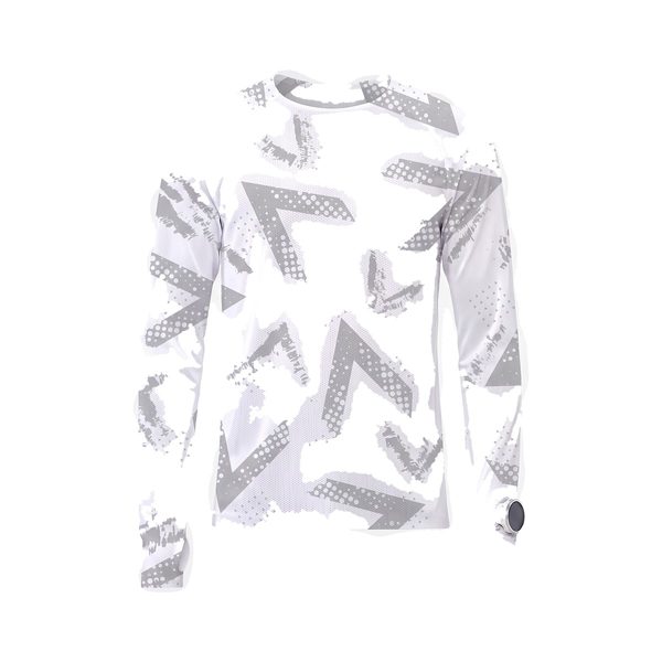 Mesh Long-Sleeve 2.0 in White Arrows
