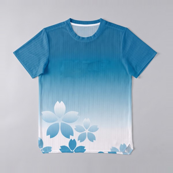 Printed Running Tee in Sakura Mist