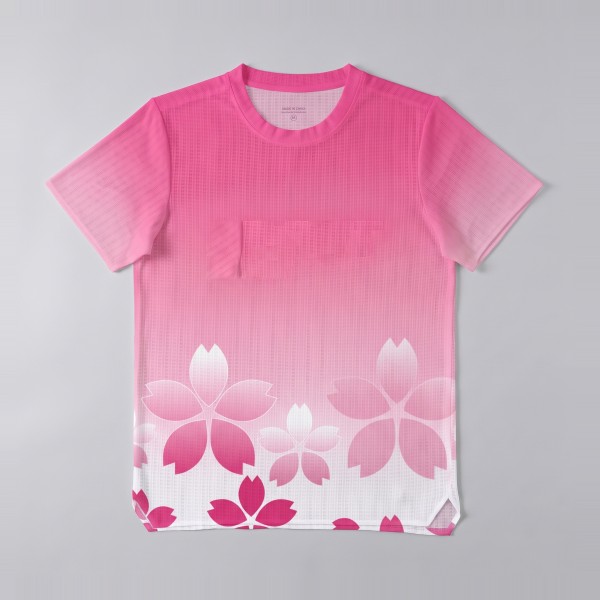 Printed Running Tee in Peach Blossom