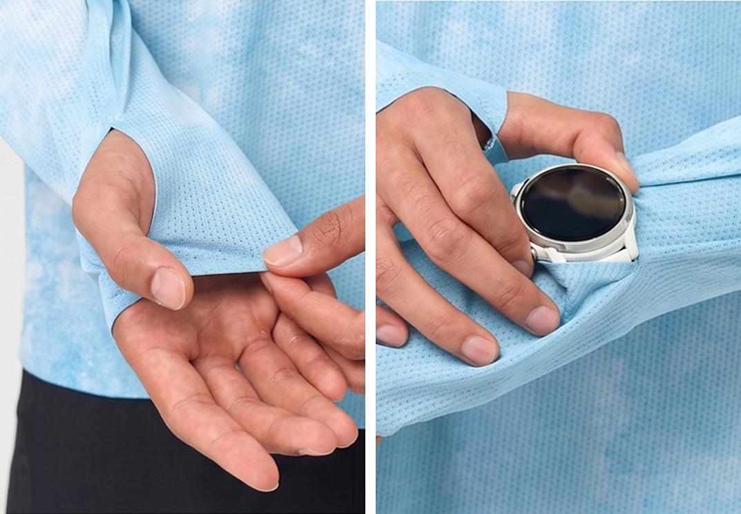 Open-mesh training knit used in Mesh Long-Sleeve 2.0